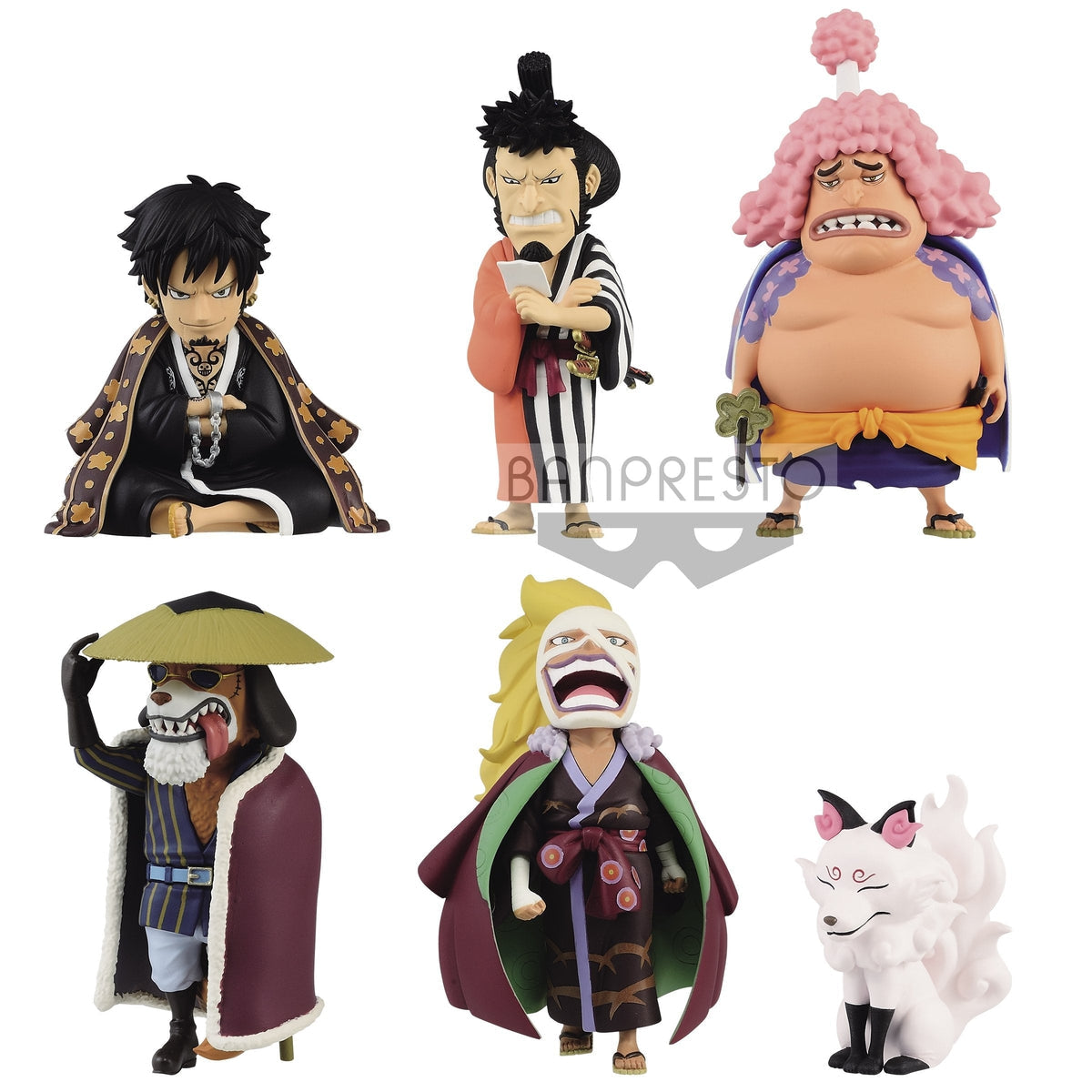 One Piece World Collectable Figure Wano Country vol. 8-Complete Set of 6-Bandai-Ace Cards &amp; Collectibles