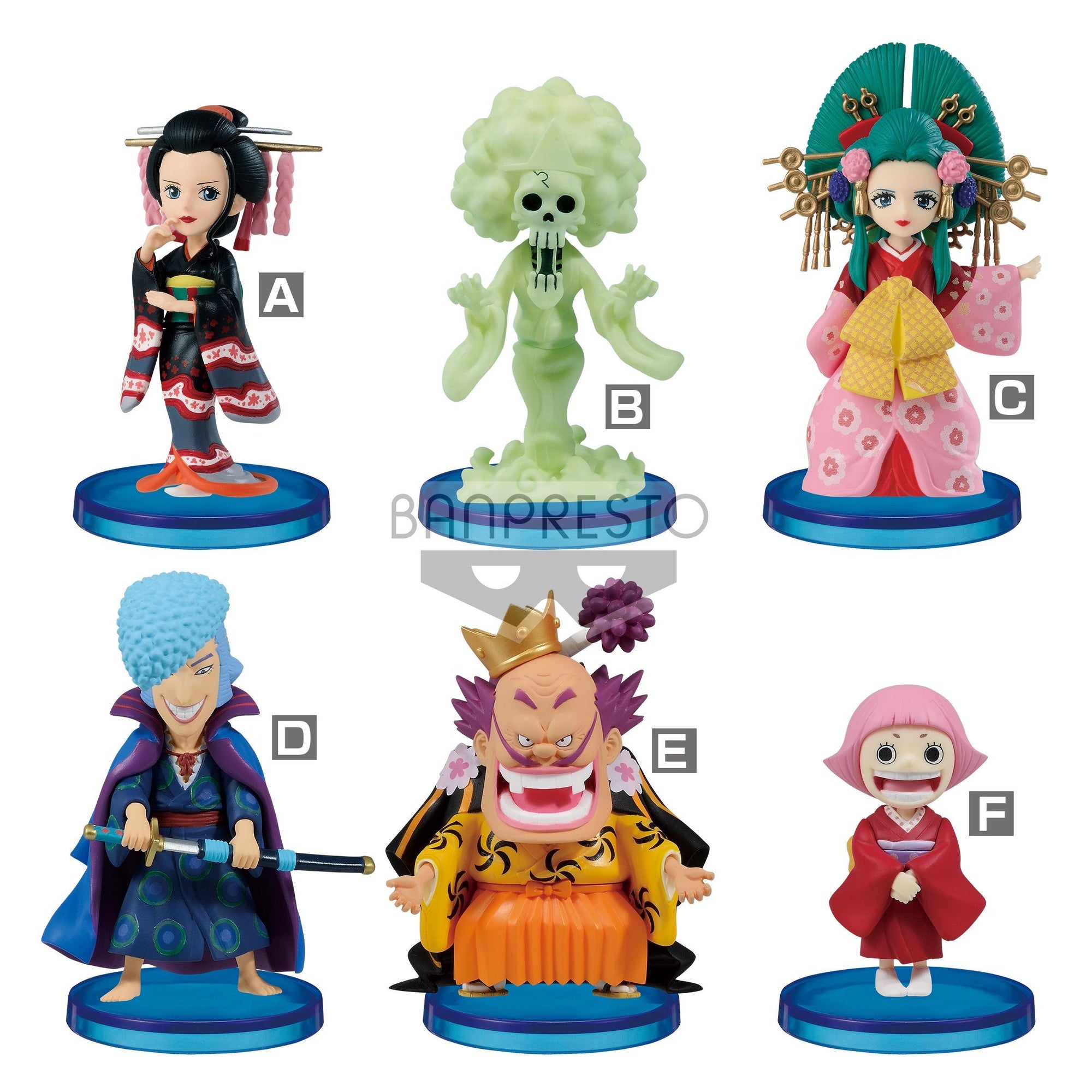 One Piece World Collectable Figure -Wanokuni Country- Vol. 6-Complete Set of 6-Bandai-Ace Cards & Collectibles