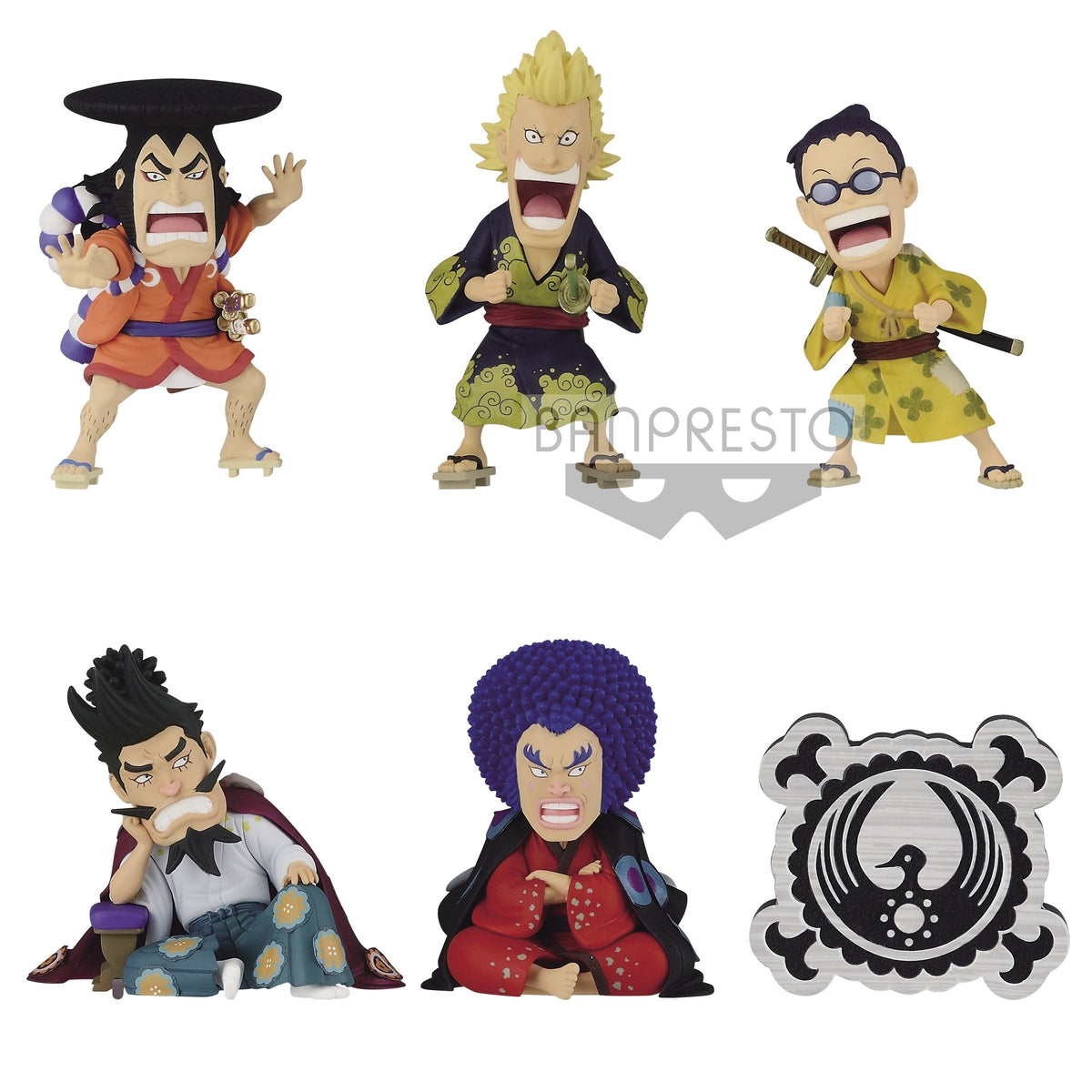 One Piece World Collectable Figure -Wanokuni Kaisouhen 1-Complete Set of 6-Bandai-Ace Cards & Collectibles