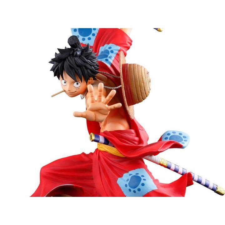 Banpresto One Piece Banpresto World Figure Colosseum 3 Super Master Stars  Piece The Monkey D. Luffy Gear4 Two Dimensions Figure red