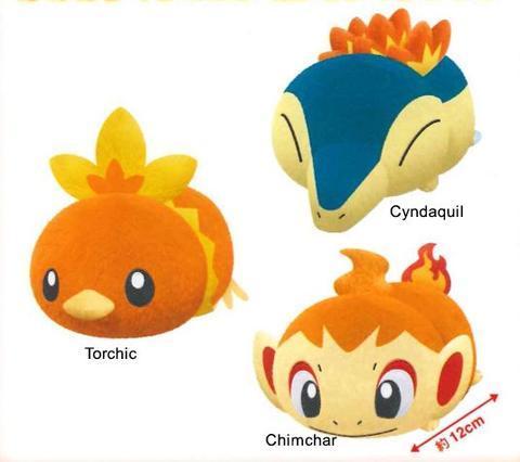 Pokémon Chimchar Friends Rolling Laying Tsum Tsum Plush-Bandai-Ace Cards &amp; Collectibles