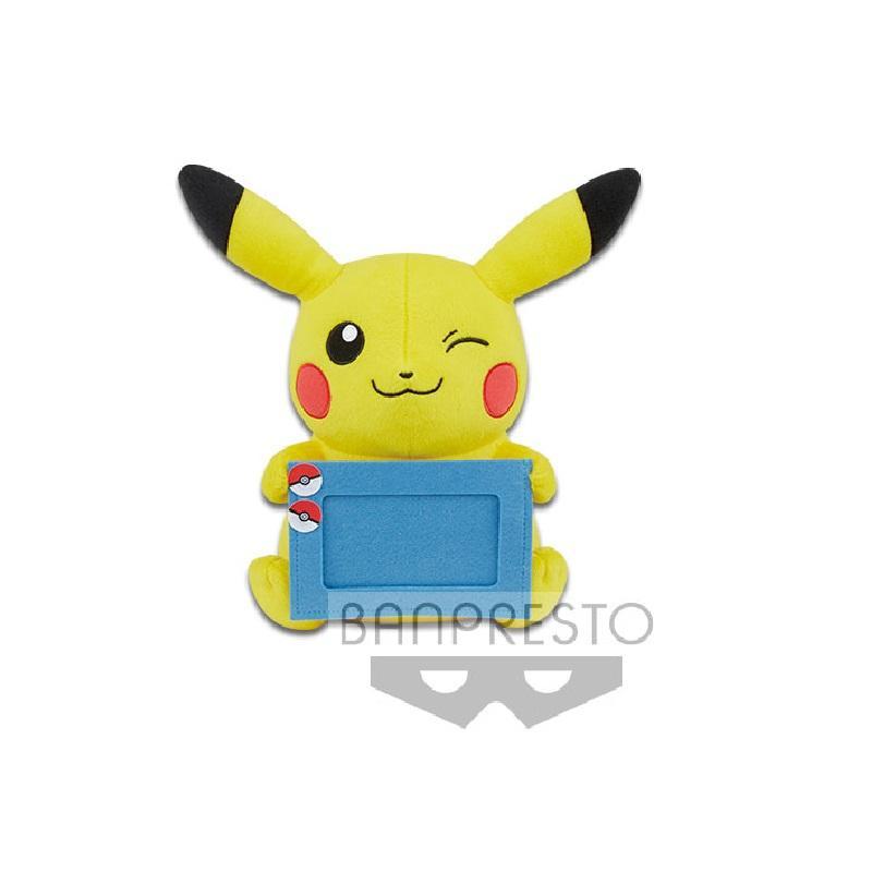 Pokémon "Pikachu" -Blue Photo Frame- Big Plush-Bandai-Ace Cards & Collectibles