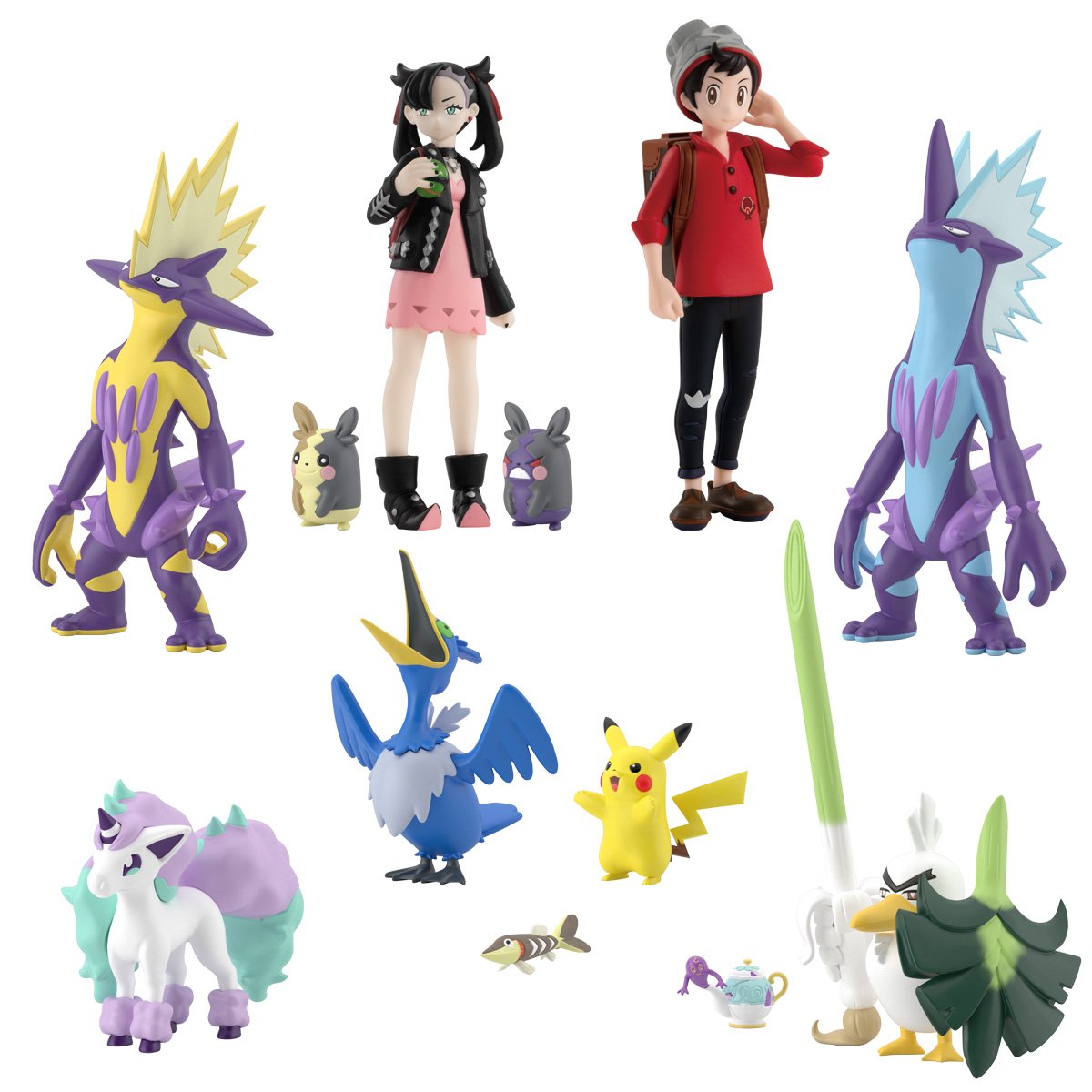 Pokemon Scale World Galar Region Set 2-1 Morpeco (Manpuku Moyo) & Morpeco (Harapeko Moyo) & Garal Ponita-Bandai-Ace Cards & Collectibles