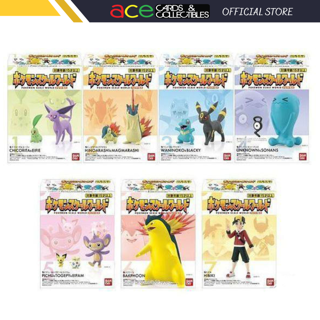 Pokemon Scale World Johto-Chicorita &amp;Eifie-Bandai-Ace Cards &amp; Collectibles