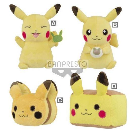 Pokemon Tea Party Plush "Pikachu" -Japanese Sweets Collection- (Ver. C)-Bandai-Ace Cards & Collectibles