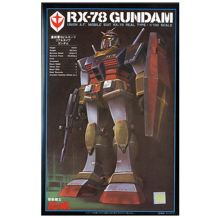 RX-78 Gundam (Real Type) (1/100) (Gundam Model Kits)-Bandai-Ace Cards & Collectibles