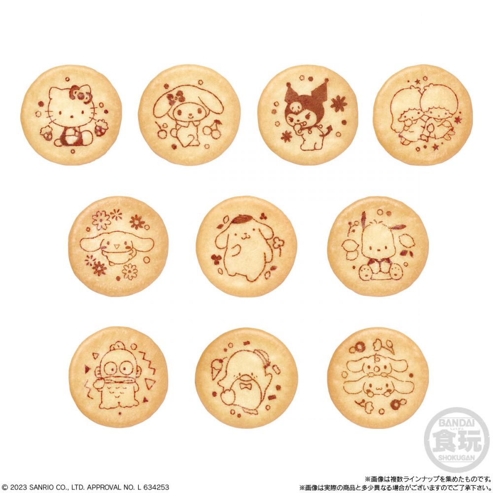 Sanrio Characters Biscuits With Embroidery Can Badge-Single Pack (Random)-Bandai-Ace Cards &amp; Collectibles