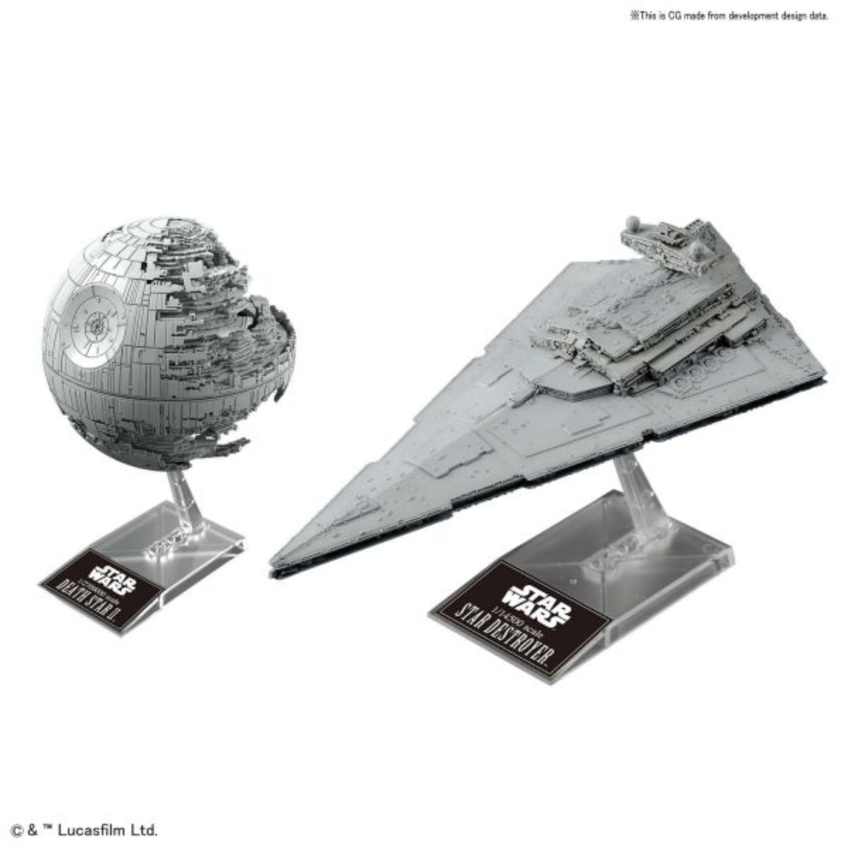 Star Wars 1/2,700,000 "Death Star II" And 1/14500 "Star Destroyer"-Bandai-Ace Cards & Collectibles