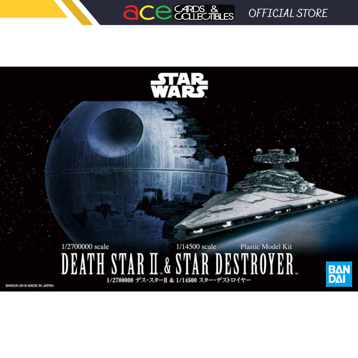 Star Wars 1/2,700,000 "Death Star II" And 1/14500 "Star Destroyer"-Bandai-Ace Cards & Collectibles