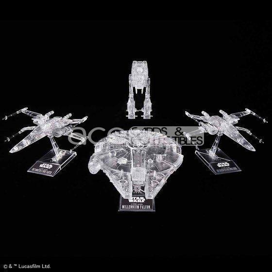 Star Wars Plastic Model Kit "Star Wars: The Last Jedi" Clear Vehicle Set [1/144 & 1/350 & 1/540]-Bandai-Ace Cards & Collectibles