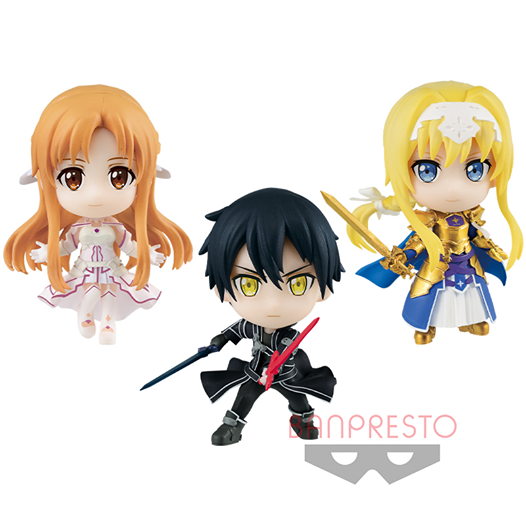 Sword Art Online: Alicization War of Underworld -Chibikyun Character-All 3 designs (Kirto, Asuna & Alice)-Bandai-Ace Cards & Collectibles