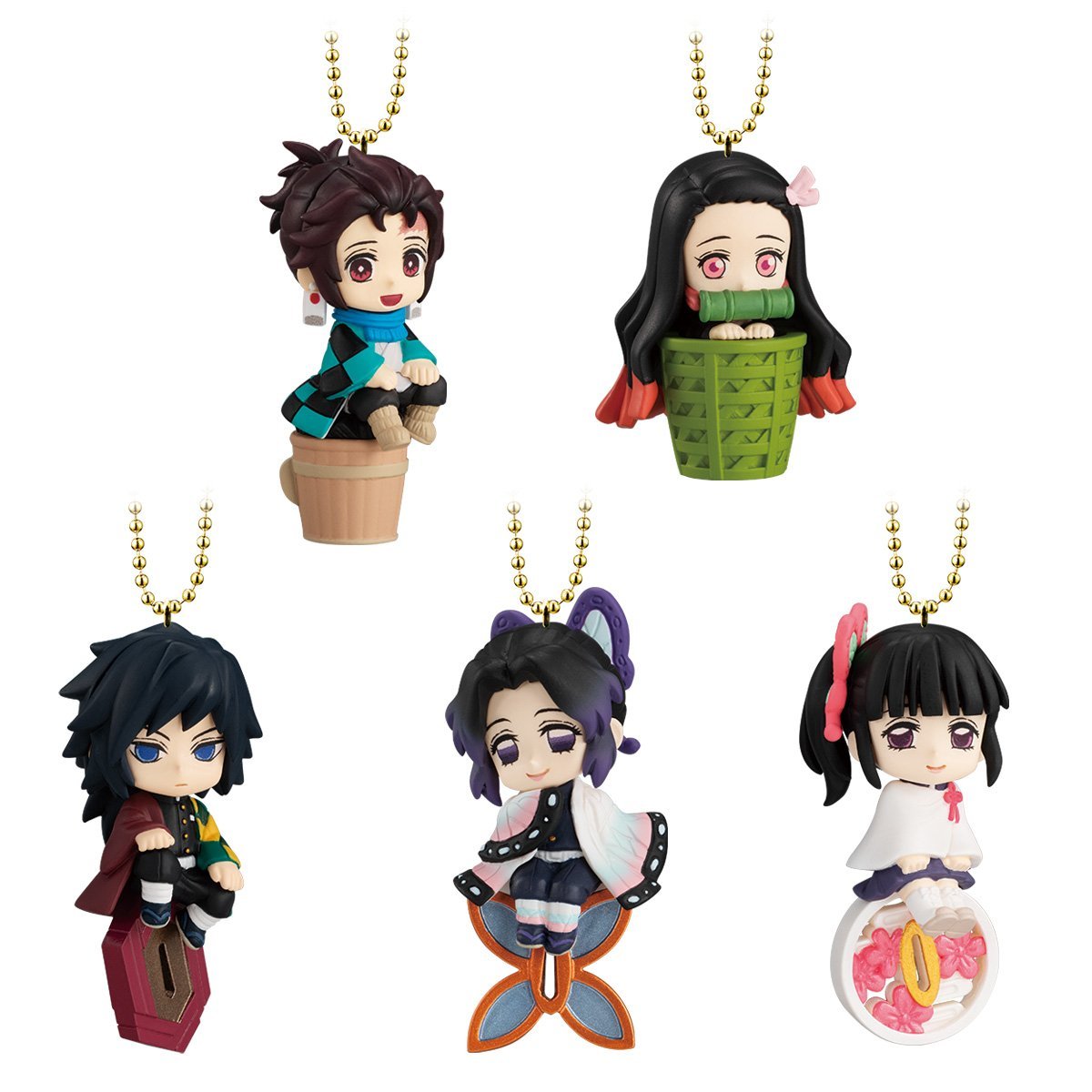 Twinkle Dolly Demon Slayer: Kimetsu no Yaiba Vol. 2-Complete Set of 5 Design-Bandai-Ace Cards &amp; Collectibles