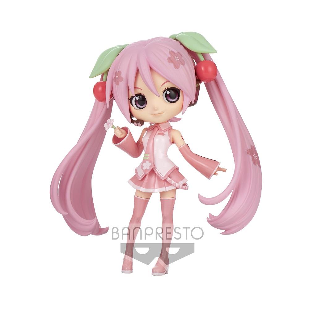 Vocaloid Q Posket "Sakura Miku" (Ver. B)-Bandai-Ace Cards & Collectibles