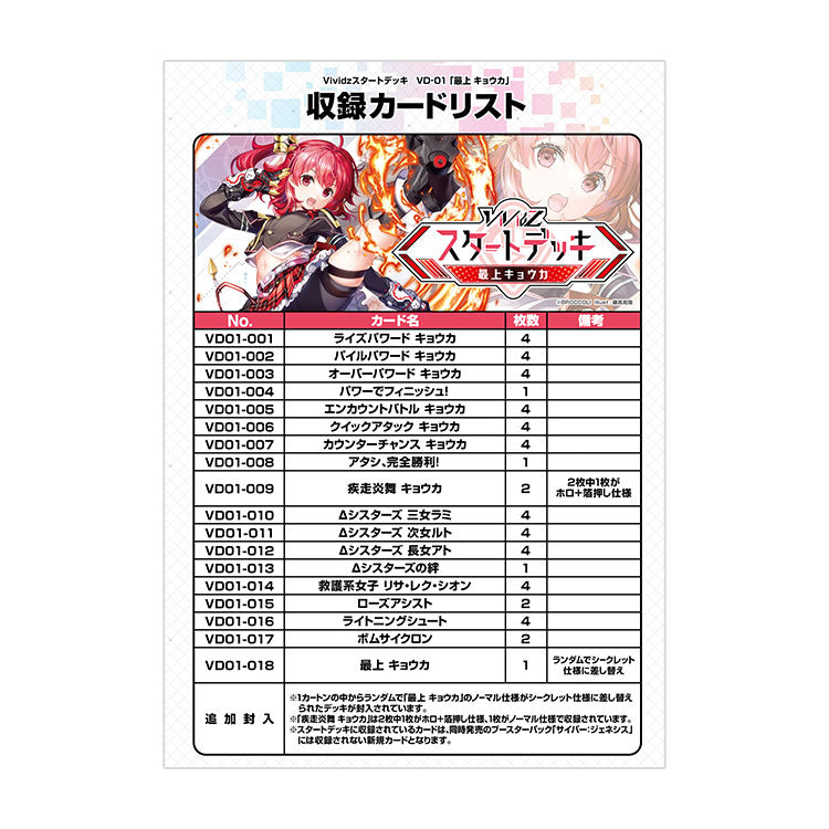 Vividz Start Deck 01 "Kyoka Saijyo" [VD01] (Japanese)-Broccoli-Ace Cards & Collectibles