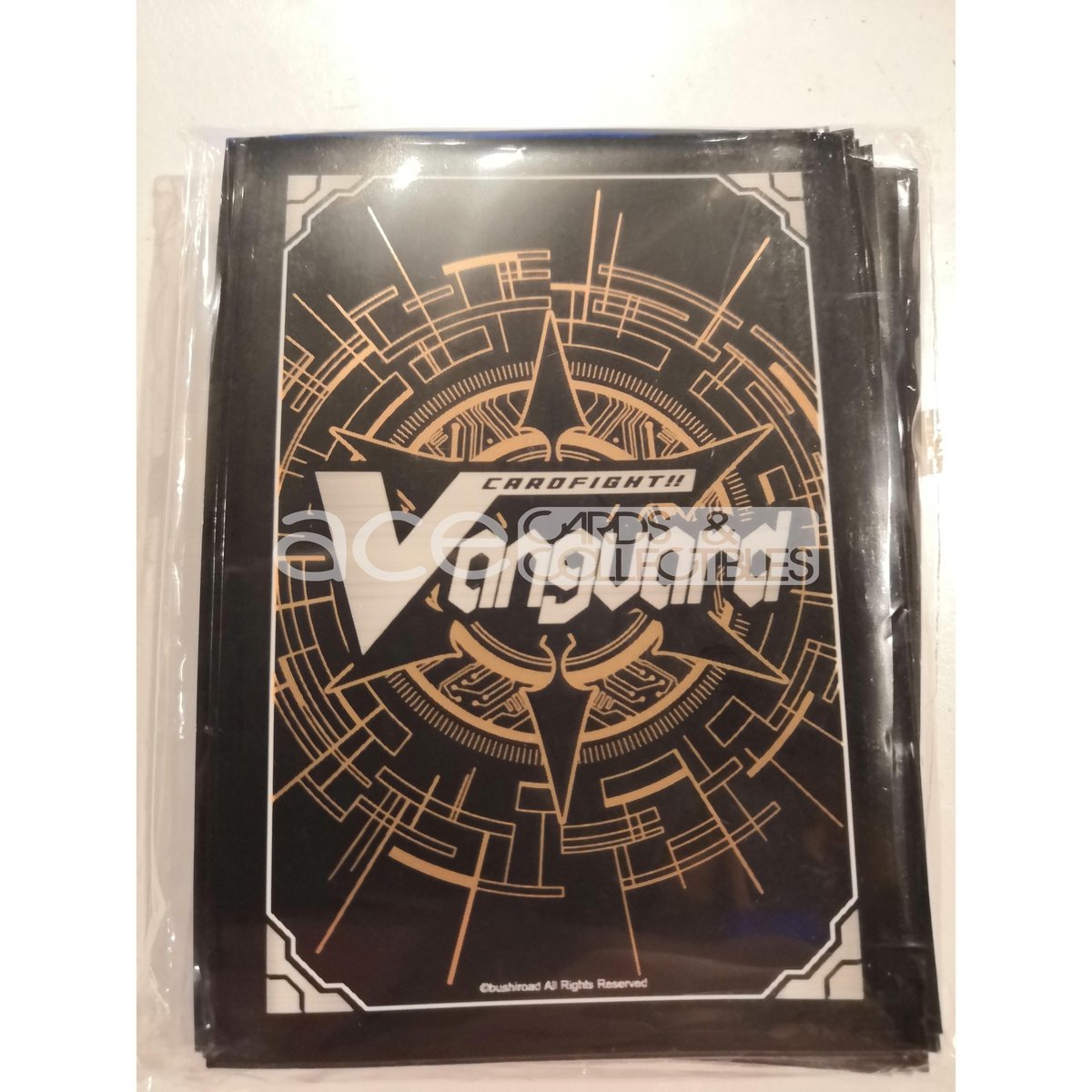 CardFight Vanguard Sleeve Collection Mini Event Exclusive Traditional Logo (Black Gold)-Bushiroad-Ace Cards & Collectibles