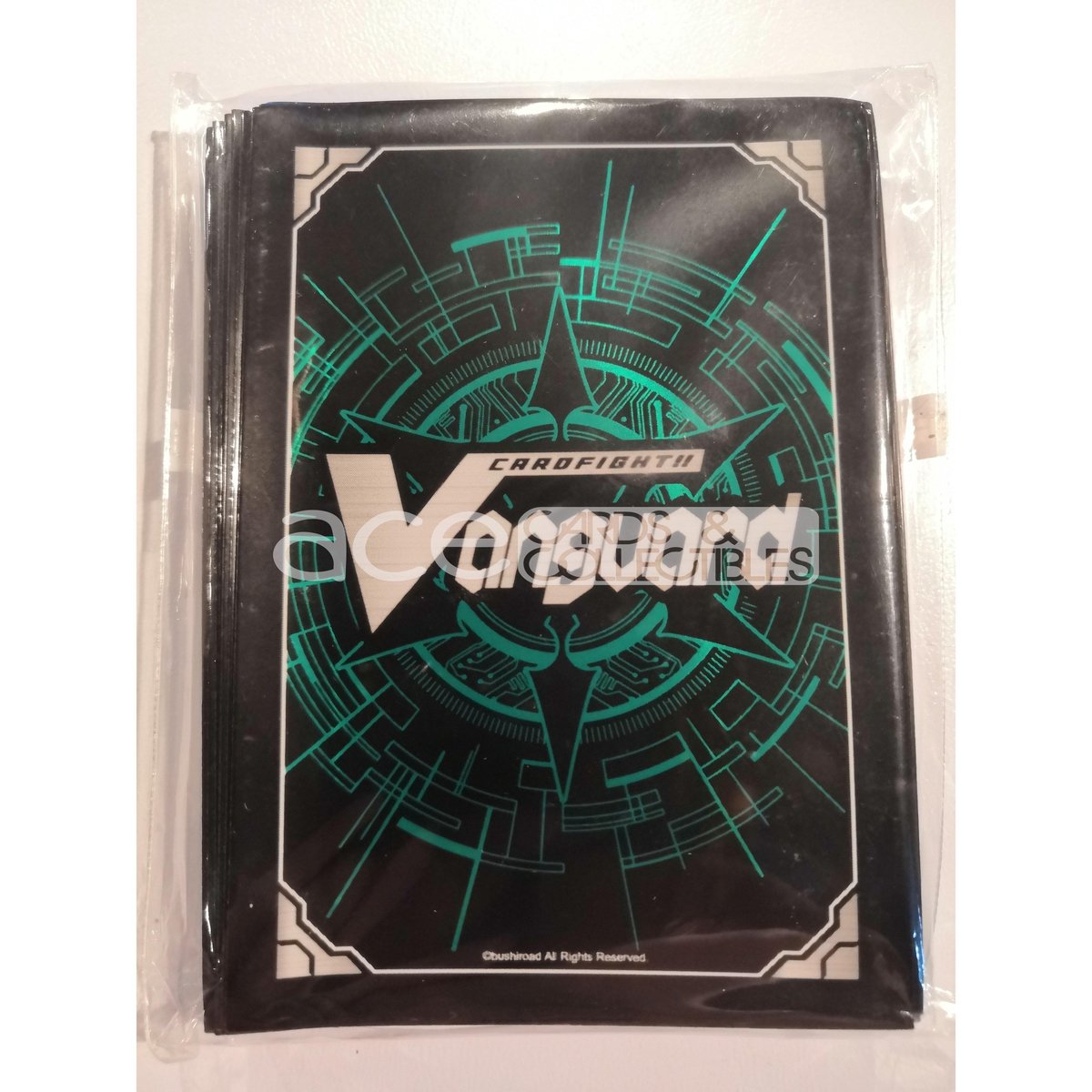 CardFight Vanguard Sleeve Collection Mini Event Exclusive Traditional Logo (Black Green)-Bushiroad-Ace Cards &amp; Collectibles