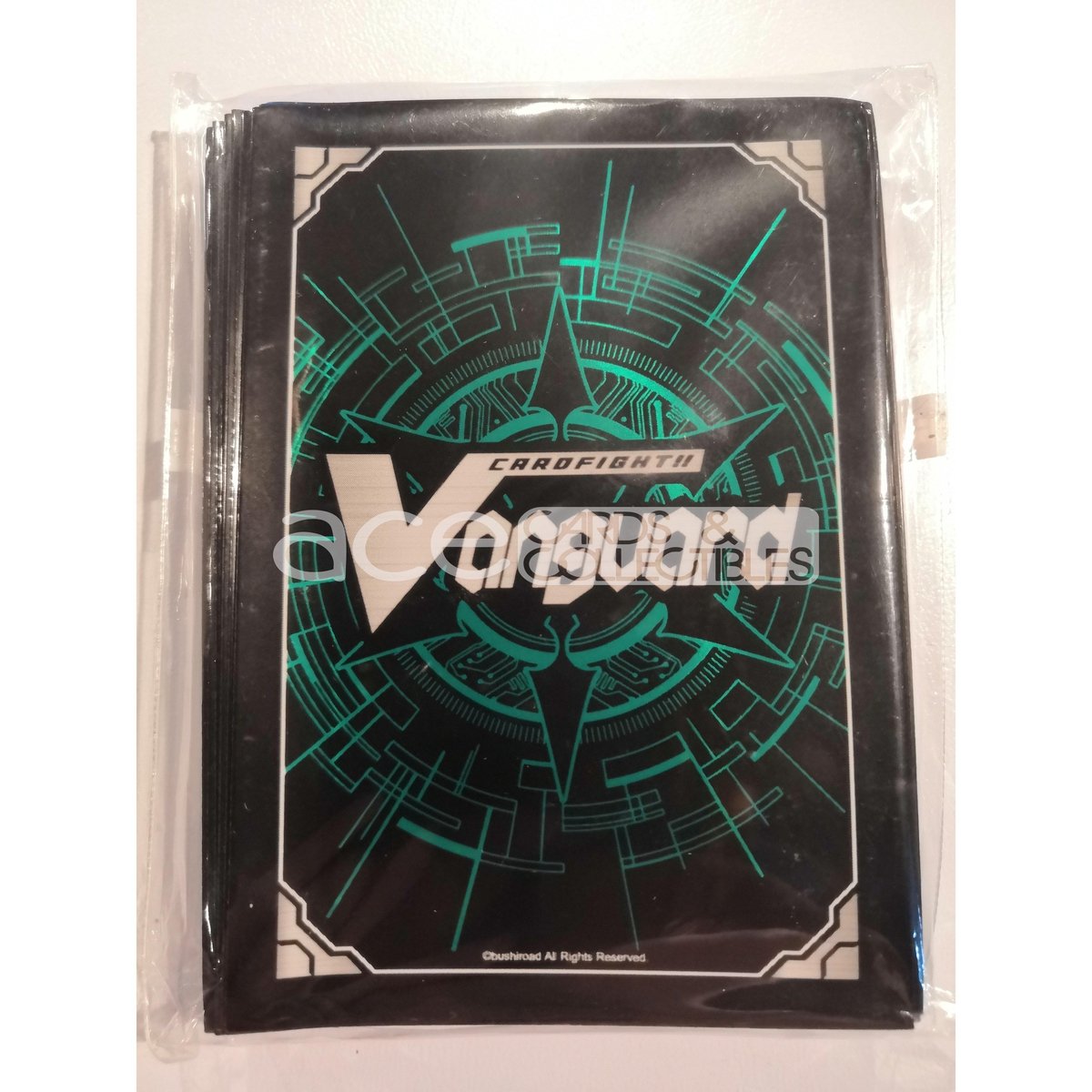 CardFight Vanguard Sleeve Collection Mini Event Exclusive Traditional Logo (Black Green)-Bushiroad-Ace Cards & Collectibles