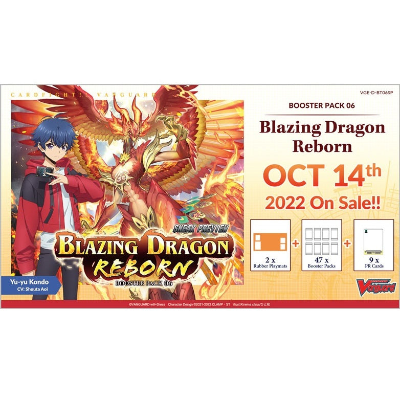 Cardfight!! Vanguard Booster Pack 06: Blazing Dragon Reborn (Sneak Preview Box Set) [VGE-D-BT06SP] (English)-Bushiroad-Ace Cards &amp; Collectibles