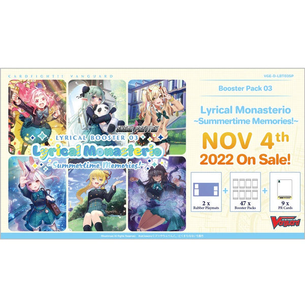 Cardfight!! Vanguard Lyrical Booster 03: Lyrical Monasterio ~Summertime Memories!~ (Sneak Preview Box Set) [VGE-D-LBT03SP] (English)-Bushiroad-Ace Cards & Collectibles