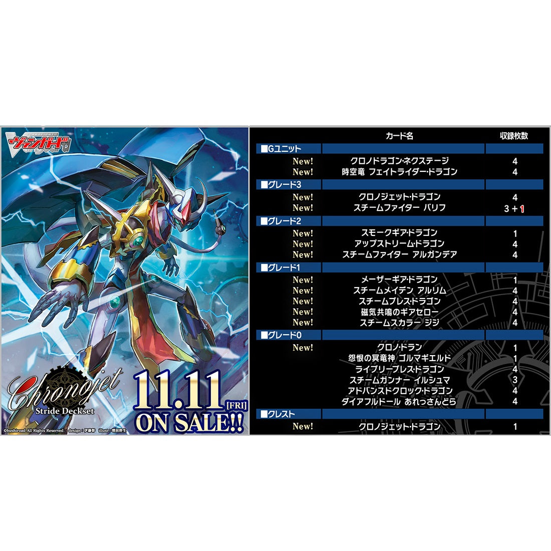 Cardfight!! Vanguard OverDress Special Series Vol. 3 "Stride Deckset Chronojet" [VG-D-SS03] (Japanese)-Bushiroad-Ace Cards & Collectibles