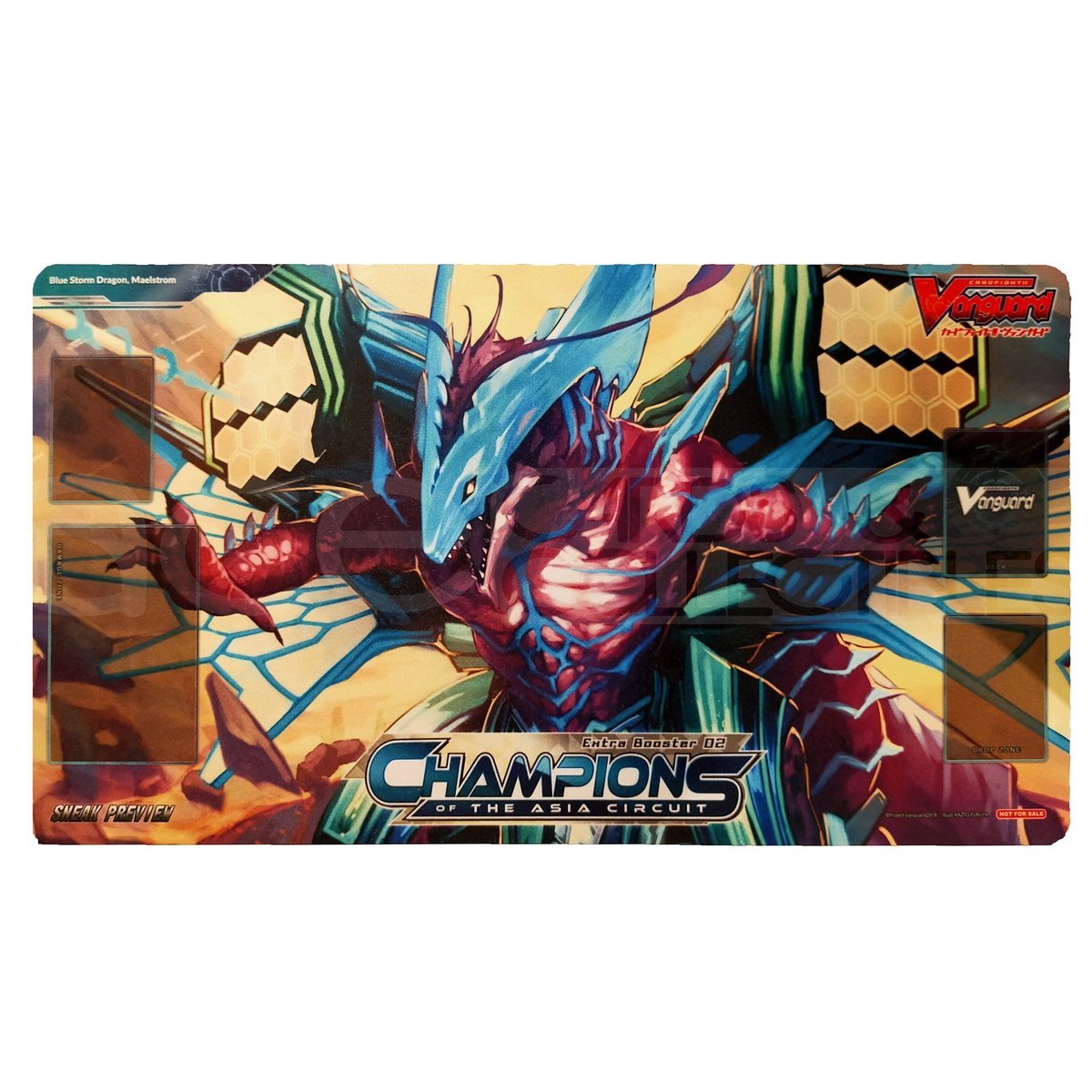 Cardfight Vanguard Playmat &quot;Blue Storm Dragon, Maelstrom&quot; (VG-V-EB02)-Bushiroad-Ace Cards &amp; Collectibles