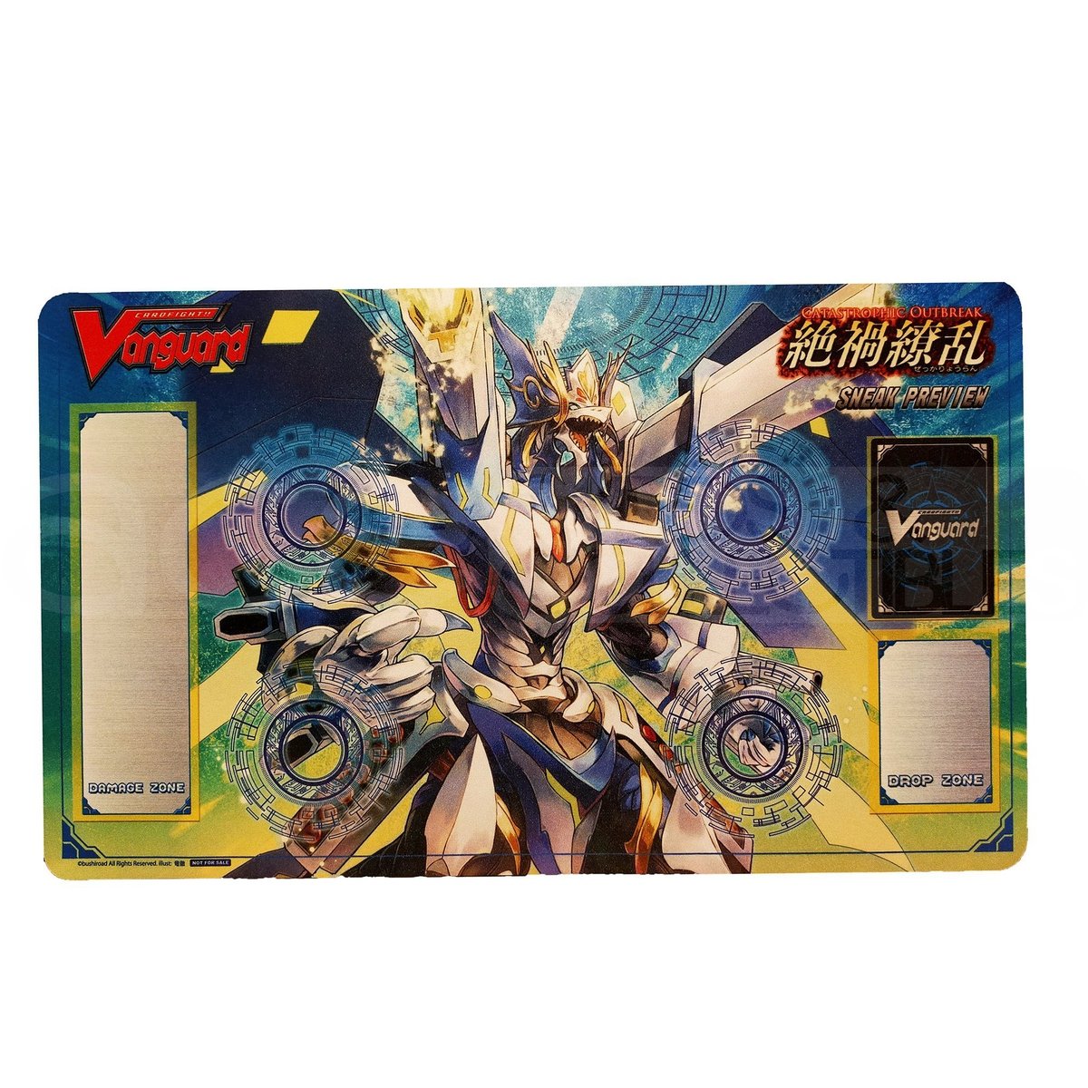 Cardfight Vanguard Playmat &quot;Blue Wave Dragon, Tetra-Drive Dragon&quot; (VG-V-BT13)-Bushiroad-Ace Cards &amp; Collectibles