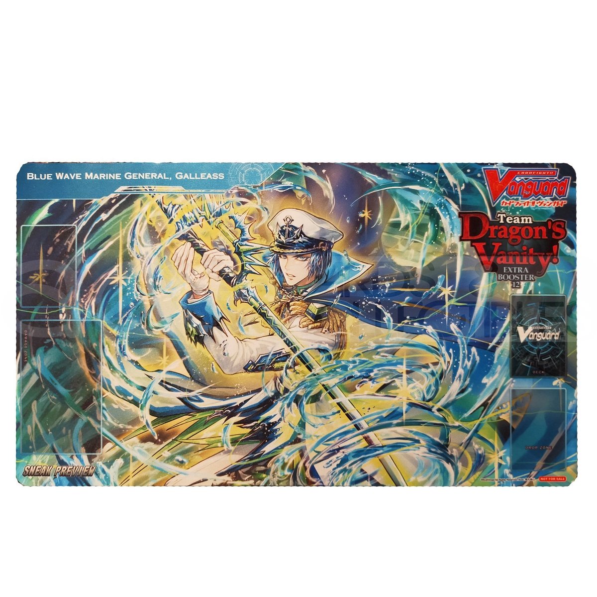 Cardfight Vanguard Playmat &quot;Blue Wave Marine General, Galleass&quot; (VG-V-EB12)-Bushiroad-Ace Cards &amp; Collectibles