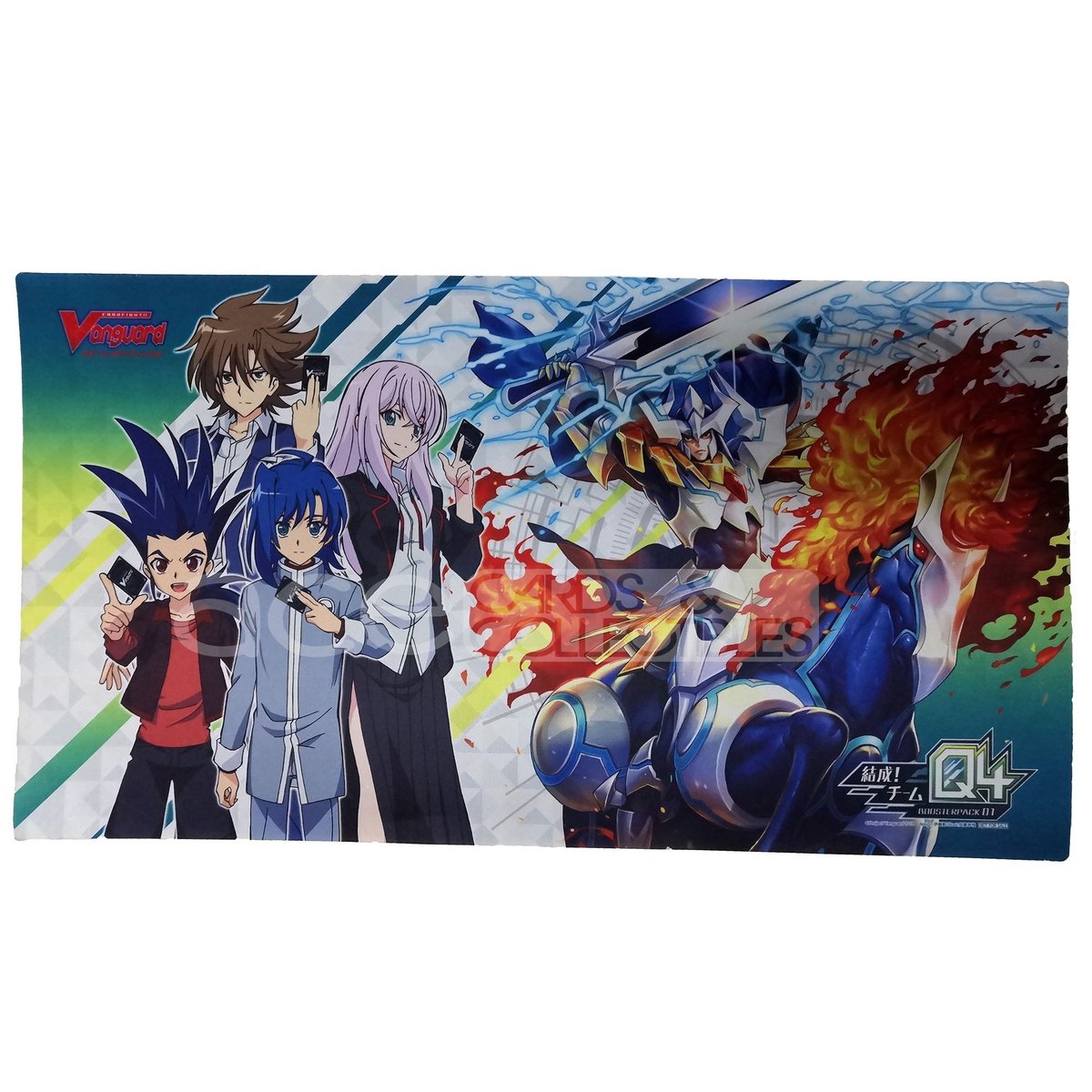 cardfight vanguard unite team q4 booster box Cardfight Vanguard Playmat "Unite! Team Q4" (VG-V-BT01)