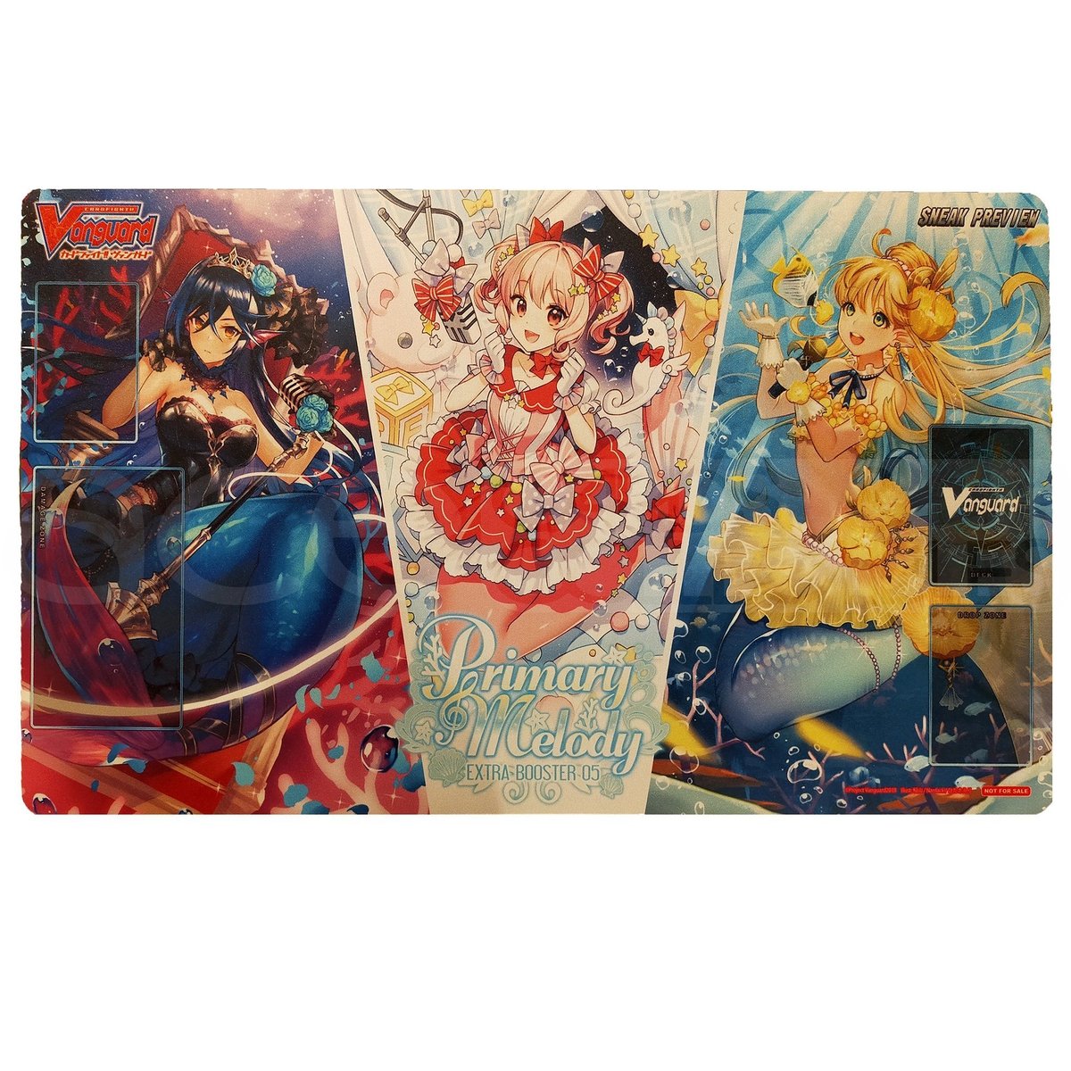 Cardfight Vanguard Playmat &quot;Unparalleled Ingenuity, Loura; Heart Monopoly, Anezka; Diva Of Atlantea, Lryna&quot; (VG-V-EB05)-Bushiroad-Ace Cards &amp; Collectibles