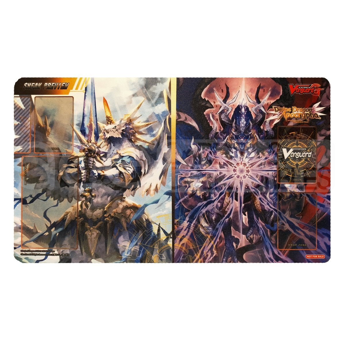 Cardfight Vanguard Playmat &quot;Zeroth Dragon Of Zenith Peak, Ultima &amp; Zeroth Dragon Of End Of The World, Dust&quot; (VG-G-BT14)-Bushiroad-Ace Cards &amp; Collectibles