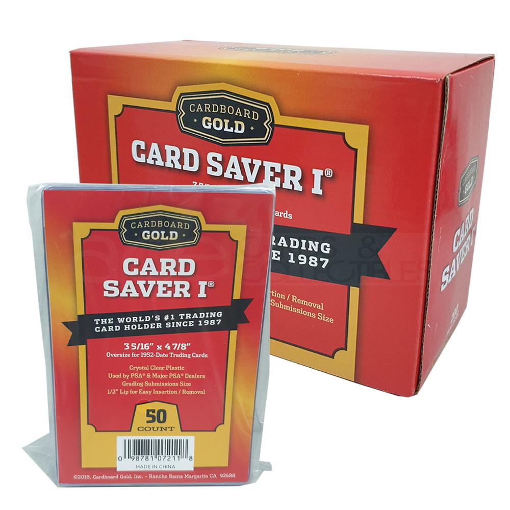 Cardboard Gold "Card Saver 1" Semi-Rigid Card Holder (3 5/16" x 4 7/8")-Loose Piece (Clear)-Cardboard Gold-Ace Cards & Collectibles