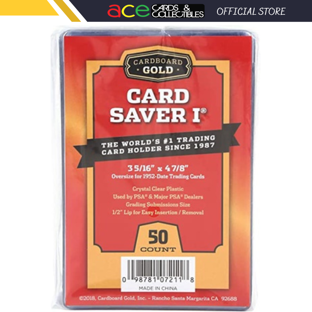 Cardboard Gold "Card Saver 1" Semi-Rigid Card Holder (3 5/16" x 4 7/8") - Loose Piece-Loose Piece (Clear)-Cardboard Gold-Ace Cards & Collectibles