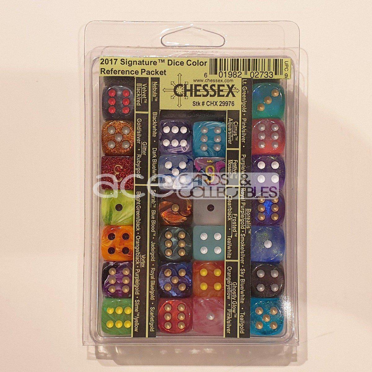 Chessex 2017 Signature™ Color Reference Packet 26pcs Dice [CHX29976]-Chessex-Ace Cards &amp; Collectibles