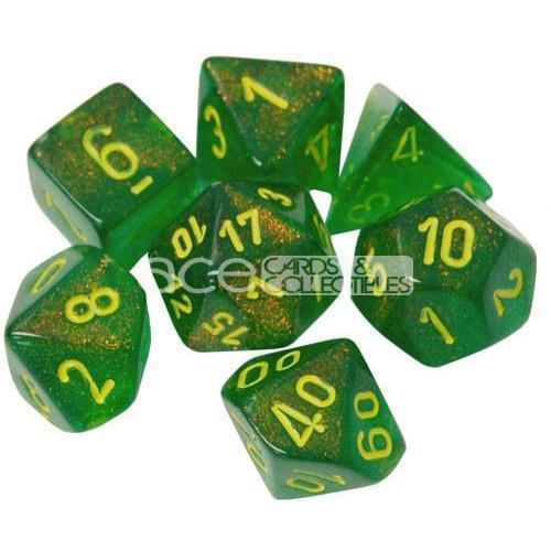 Chessex Borealis™ Polyhedral 7pcs Dice (Maple Green/Yellow) [CHX27565]-Chessex-Ace Cards &amp; Collectibles