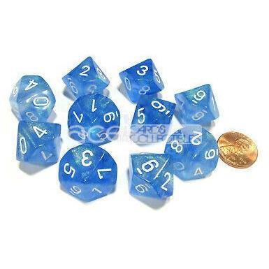 Chessex Borealis™ Polyhedral 7pcs Dice (Sky Blue/White) [CHX27426]-Chessex-Ace Cards &amp; Collectibles