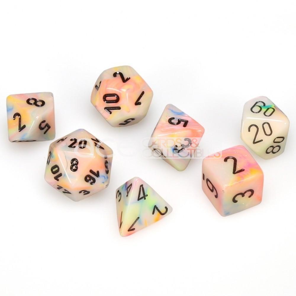 Chessex Festive Polyhedral 7pcs Dice (Circus/Black) [CHX27442]-Chessex-Ace Cards &amp; Collectibles
