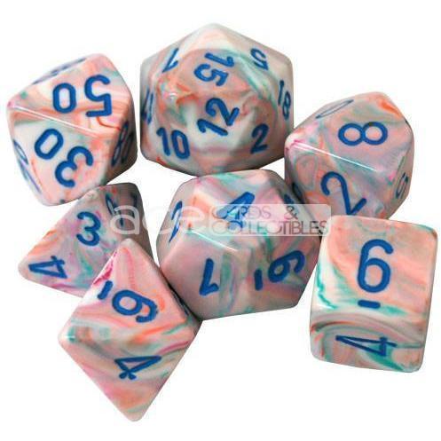 Chessex Festive Pop Art™ Polyhedral 7pcs Dice (Blue) [CHX27544]-Chessex-Ace Cards &amp; Collectibles