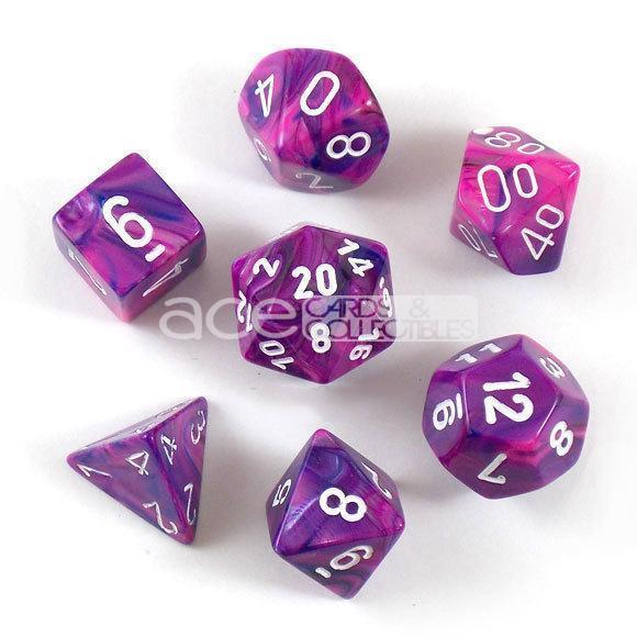 Chessex Festive™ Polyhedral 7pcs Dice (Violet/White) [CHX27457]-Chessex-Ace Cards & Collectibles