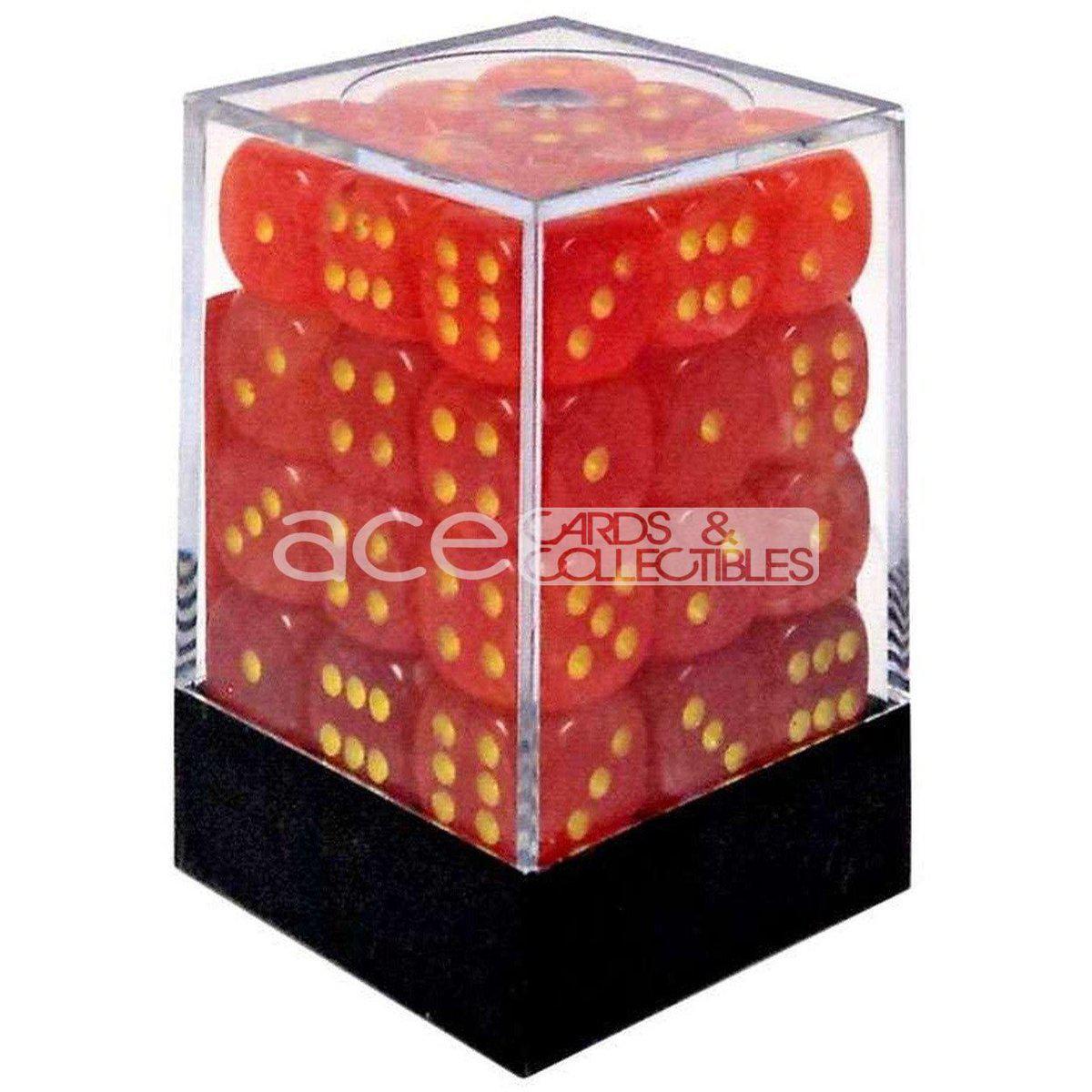 Chessex Ghostly Glow 12mm d6 36pcs Dice (Orange/Yellow) [CHX27923]-Chessex-Ace Cards &amp; Collectibles