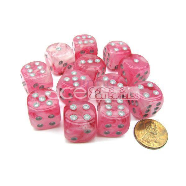 Chessex Ghostly Glow 12mm d6 36pcs Dice (Pink/Silver) [CHX27924]-Chessex-Ace Cards & Collectibles