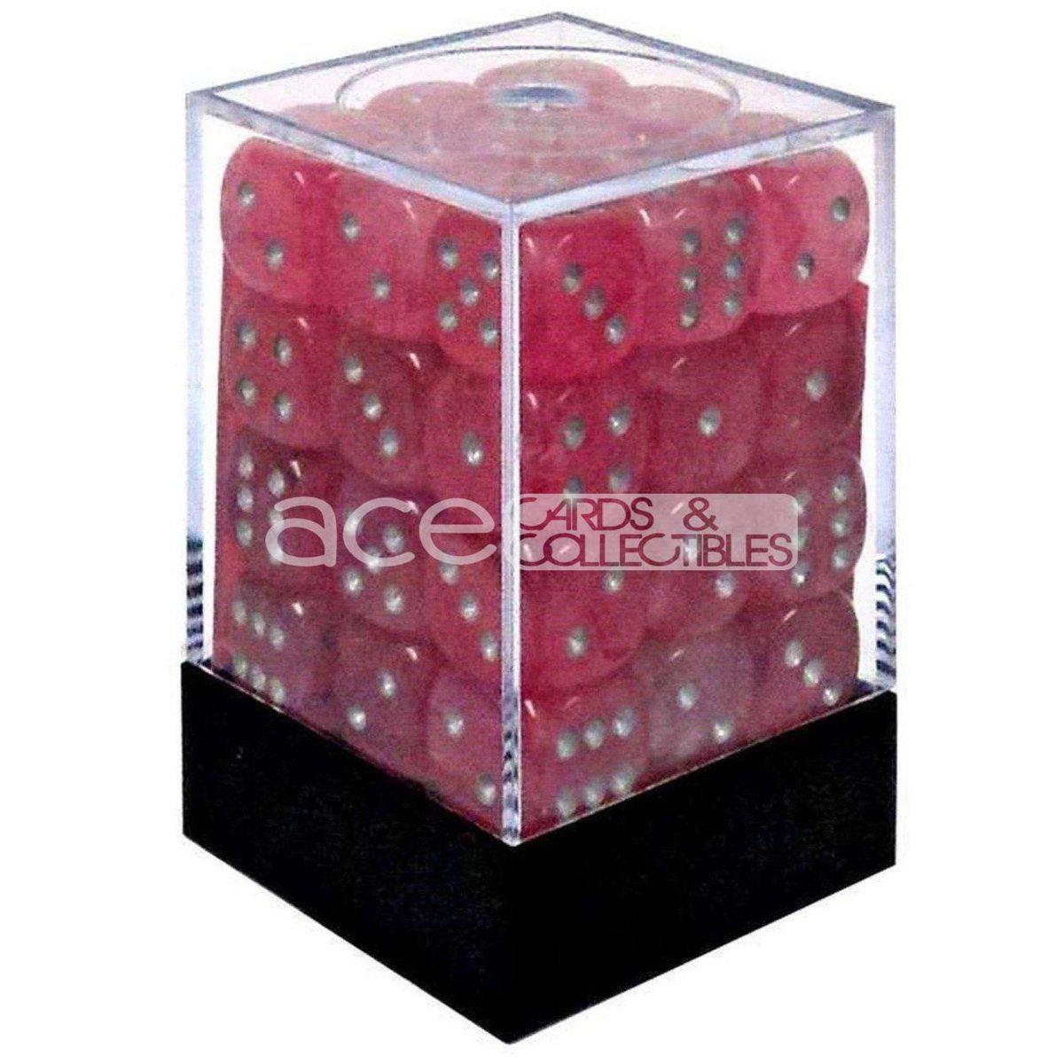 Chessex Ghostly Glow 12mm d6 36pcs Dice (Pink/Silver) [CHX27924]-Chessex-Ace Cards &amp; Collectibles