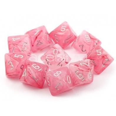 Chessex Ghostly Glow d10 Dice (Pink) (Loose)-Chessex-Ace Cards &amp; Collectibles