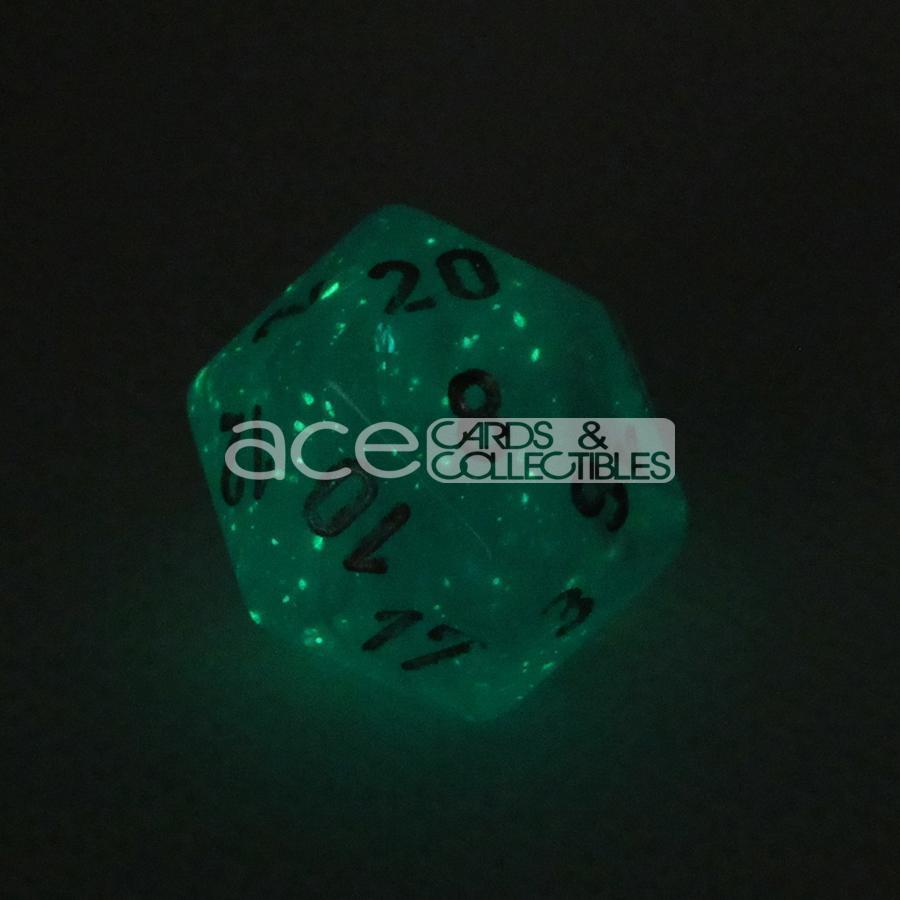 Chessex Ghostly Glow d20 Dice (Blue) (Loose)-Chessex-Ace Cards &amp; Collectibles