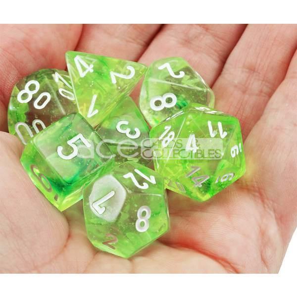 Chessex Lab Dice Nebula Polyhedral 7pcs Dice (Spring/White) [CHX30018]-Chessex-Ace Cards &amp; Collectibles