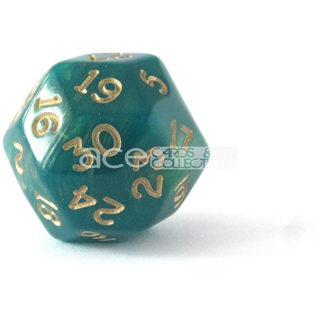 Chessex Marbleized &amp; Gold Shimmer Polyhedral d30 Dice (Random)-Chessex-Ace Cards &amp; Collectibles