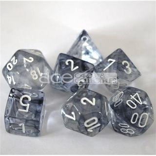 Chessex Nebula™ Polyhedral 7pcs Dice (Black/White) [CHX27408]-Chessex-Ace Cards &amp; Collectibles