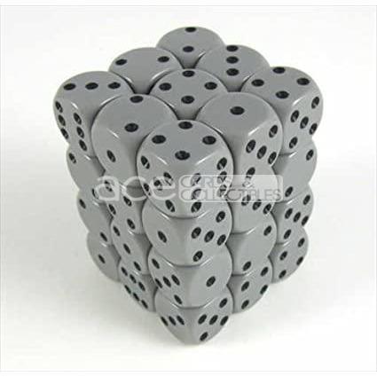 Chessex Opaque 12mm d6 36pcs Dice (Dark Grey/Black) [CHX25810]-Chessex-Ace Cards & Collectibles