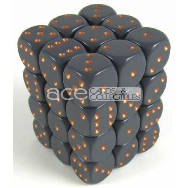 Chessex Opaque 12mm d6 36pcs Dice (Dark Grey/Copper) [CHX25820]-Chessex-Ace Cards &amp; Collectibles