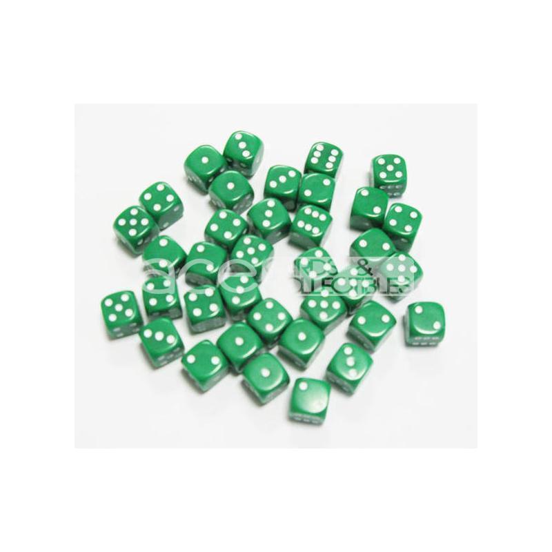 Chessex Opaque 12mm d6 36pcs Dice (Green/White) [CHX25805]-Chessex-Ace Cards &amp; Collectibles