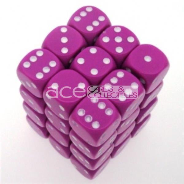 Chessex Opaque 12mm d6 36pcs Dice (Light Purple/White) [CHX25827]-Chessex-Ace Cards & Collectibles